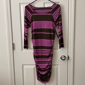 Sofia Vergara ruched raglan dress